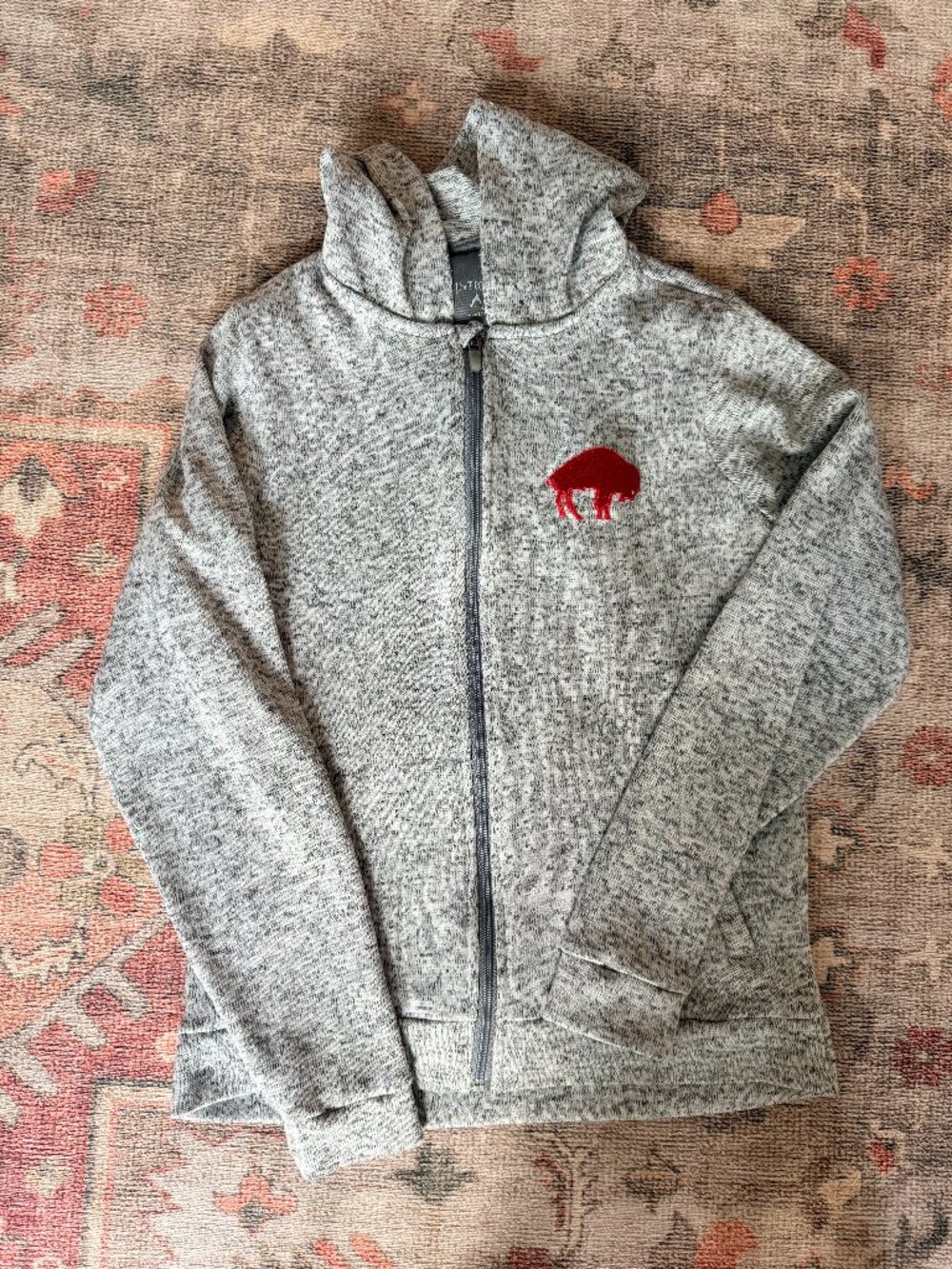 Buffalo Bills Gray Zip Hoodie